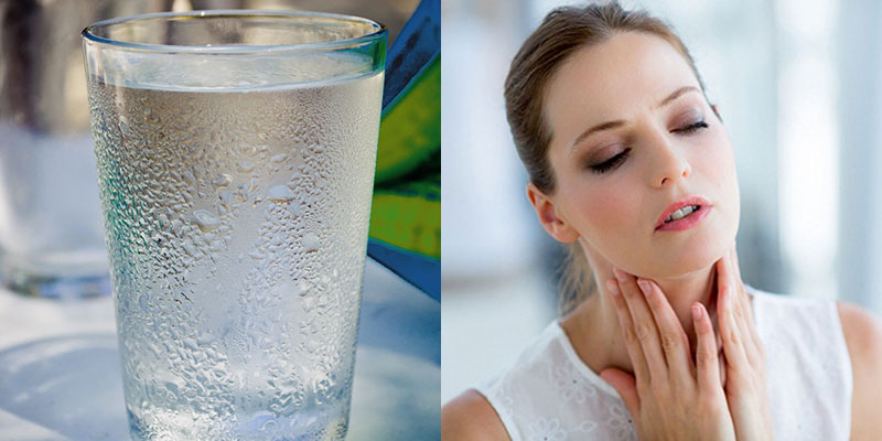 Lạm dụng nước đá dễ gây viêm họng